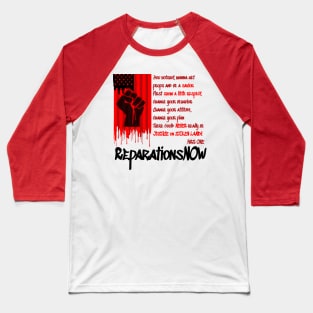 Reparations NOW (Light Background) Baseball T-Shirt